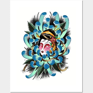 Chrysanthemum geisha Posters and Art